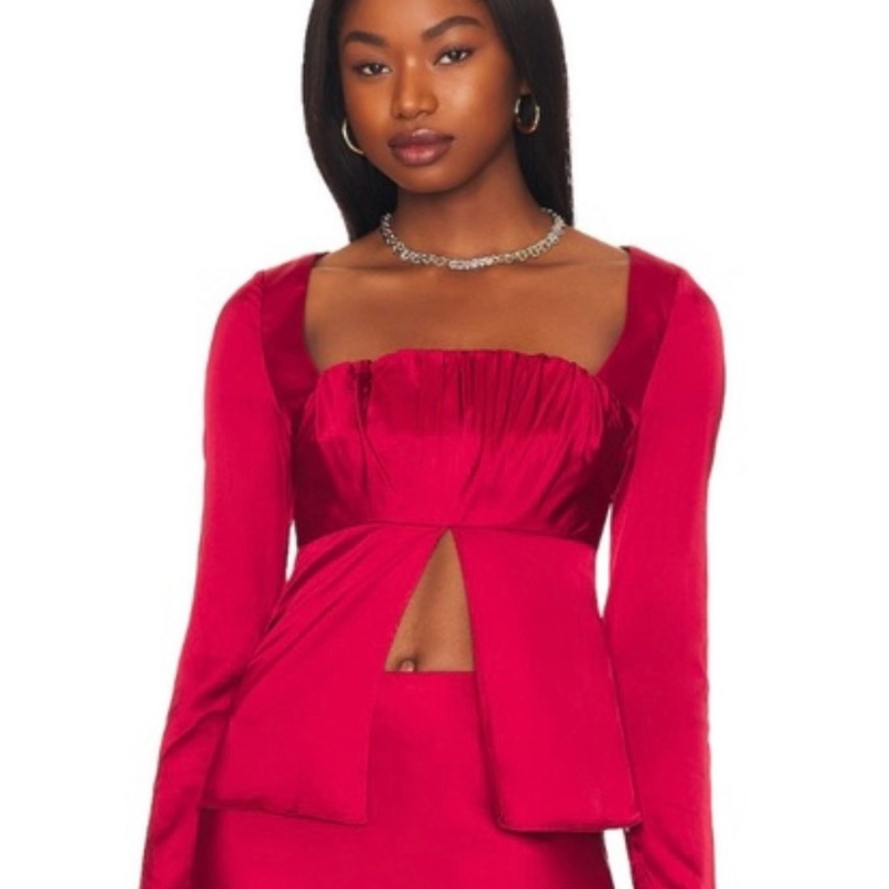 LPA Preston Blouse in Red